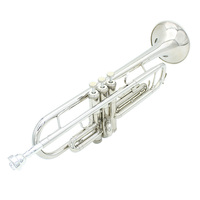 Wholesale Double Rod Support B-flat Trumpet - Silver-Plated Brass Western Wind Instrument for Beginner Adult Students