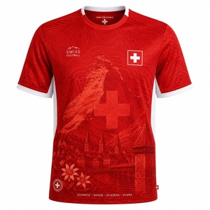 Camiseta <span class=keywords><strong>de</strong></span> Fútbol <span class=keywords><strong>de</strong></span> la Selección Nacional <span class=keywords><strong>de</strong></span> Suiza 2026, Versión Original <span class=keywords><strong>de</strong></span> Tailandia para Aficionados, Local y Visitante, para Hombre y Mujer - Product Image 2