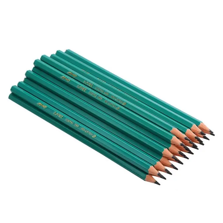 사용자 정의 로고 간단한 학교 드로잉 도매 12 PC HB 학생을위한 나무 연필