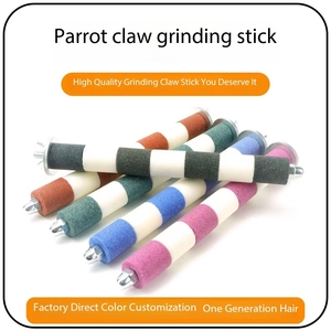 Terlaris 15-20 cm tahan lama mainan hewan peliharaan burung <span class=keywords><strong>Parrot</strong></span> cakar paruh menggiling Bar burung beo stasiun tiang ramah lingkungan perlengkapan burung - Product Image 3