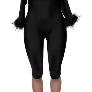 ZHEZHE Feather 2026 Tendencia de Primavera Mono Elegante de Mujer con Cuello Asimétrico, Elástico, Estilo Urbano, Ajustado - Product Image 3