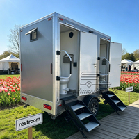 Remorque WC mobile publique à 2 cabines, de luxe VIP, portable, pour événements, vente en gros