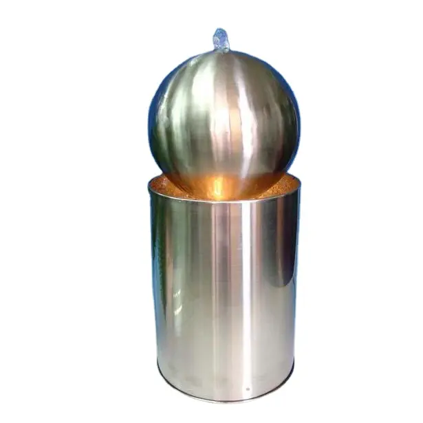 Taomi — fontaine à boule en acier inoxydable, avec LED