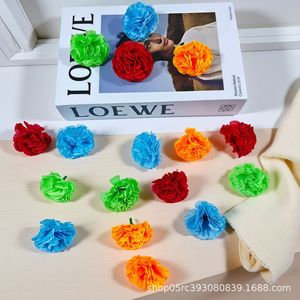 Tête de fleur de carnation artificielle 5,5 cm, réaliste, matériau DIY, décoration florale artistique - Product Image 3