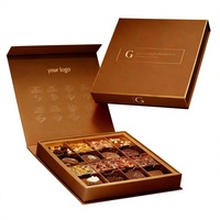 Boîte à chocolats de luxe avec estampage à chaud doré, emballage personnalisé, boîte à bonbons haut de gamme