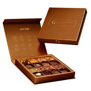 Caja de Regalo de Lujo con Estampado Dorado, Caja de Embalaje Personalizada para <span class=keywords><strong>Dulces</strong></span>, Caja de Embalaje Premium para Bombones - Product Image 1