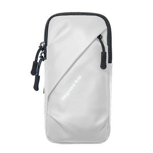 Brazalete deportivo para correr al aire libre, bolsa ligera impermeable para teléfono con diseño de letras, color negro - Product Image 1