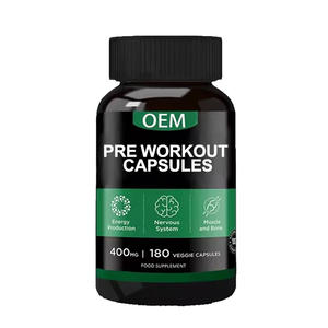 Ausreson OEM kapsul pre-workout Custom Label pribadi suplemen energi Beta-Alanine Creatine Pre workout kapsul - Product Image 2