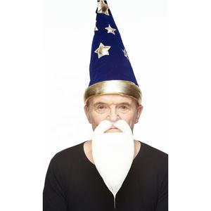 Fantasia autoadesiva filosofo barba finta viso capelli lunghi Costume da festa - Product Image 4