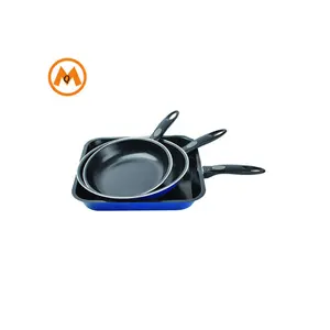 Conjunto de panelas antiaderente wok fry com cabo de baquelite, panelas de aço carbono mais populares