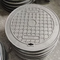 Couverture de regard et de grille d'égout en fer EN124 D400, noire, durable, taille personnalisée pour la sécurité routière