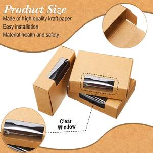 Boîte en papier kraft avec fenêtre transparente, boîtes à savon pour la fabrication de savon artisanal, boîte cadeau rectangulaire de Noël pour bijoux, biscuits, gâteaux - Product Image 4