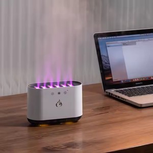 Luce colorata USB per uso domestico diffusore per aromaterapia Multi Spray per suono dinamico Pickup a fiamma umidificatore - Product Image 5