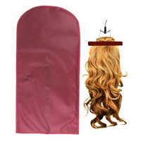 Extension de cheveux populaire sac anti-poussière sac à perruque avec fermeture éclair et cintre paquet de stockage de cheveux sacs emballage personnalisé