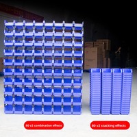 Étagère murale empilable en plastique pour garage, rangement pour vis, écrous, quincaillerie, composants électroniques, chaussures suspendues, aliments, outils