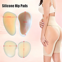 Coussinet de soutien croisé pour les hanches en silicone auto-adhésif, taille haute, sans couture, pour le remodelage corporel, le lifting des hanches et le soutien du coccyx, idéal pour le ski