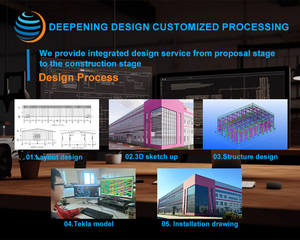 स्टील बिल्डिंग प्रीफैब स्टील संरचना पूर्वनिर्मित स्टील भवन निर्माण estruras de acero - Product Image 6