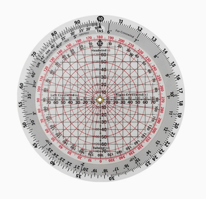 Calculateur de navigation aérienne circulaire classique DF E68-R2 pour étudiants pilotes, diamètre 6 pouces - Product Image 5