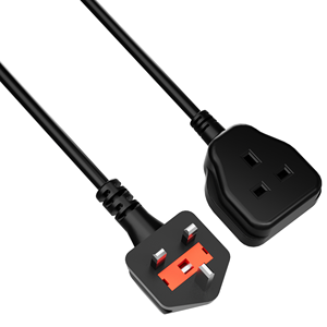 린셩 13A 영국 3핀 플러그 IEC 영국 연장 코드 단일 소켓 전원 연장선 - Product Image 1
