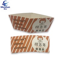 Meisha Wholesale Emballage de manchons de boîtes pliées découpées à l'emporte-pièce, finition brillante, plastification soyeuse, pour bandes de fixation de serviettes de thé et gaufrage
