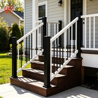 Système de balustrade extérieure en aluminium et verre sans cadre, main courante d'escalier, garde-corps de sécurité pour terrasse, balcon et piscine