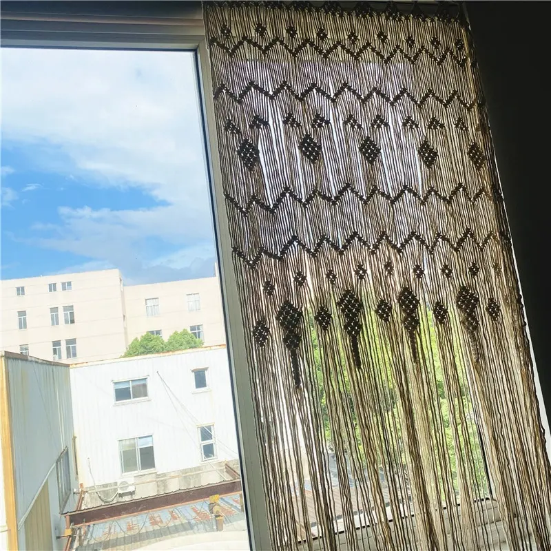 Cutobacco janela cortinas Grinderern macramé para a sala M algodão artesanal Boho Natural Vintage Bohemian malha corda