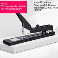 Agrafeuse à Bras Long Robuste pour 200 Feuilles, Épaisse, Multifonction, pour Reliure de Livres