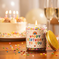 Ensemble cadeau de bougies parfumées de luxe, cire de soja naturelle, pot en verre avec couvercle doré, boîte cadeau de bougies parfumées