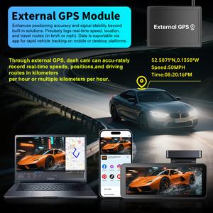 New 4k Dash Cam phía trước và phía sau ống kính kép 4K + 1080p bảng điều khiển máy ảnh Dash máy ảnh Wifi GPS 4k Dashcam doble Camara 4k Dash Cam - Product Image 2