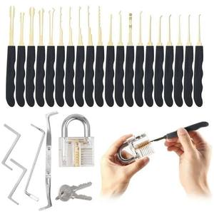 24pcs Peralatan Ahli Kunci Profesional Set Pembuka Kunci Hook Tunggal 1Pc Set Latihan Transparan untuk Mengasah Keterampilan Pembukaan Kunci - Product Image 4