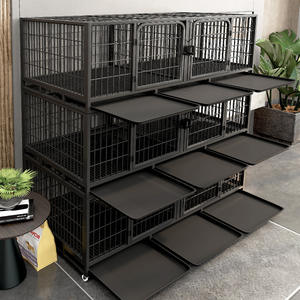 Cages d'élevage pour chats, lapins, pigeons, chiens, trois étages, grandes/extra grandes, faciles à installer, légères - Product Image 1