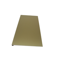 Plaque en aluminium anodisé satiné or champagne 5005 de 1 mm à 3 mm avec AA20 pour panneau de plafond intérieur d'hôtel, revêtement mural décoratif