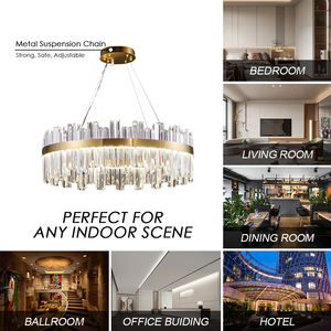 Lámpara colgante de <span class=keywords><strong>Murano</strong></span> para sala de estar, luz Led de cristal moderna de lujo, redonda, negra, creativa, nórdica - Product Image 4