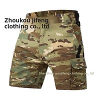 Nouveauté - Shorts de travail unisexes multi-poches camouflage tactique style chasse, résistants aux rayures, respirants, synthétiques