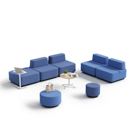 Ensemble de canapés modulaires en tissu moderne de haute qualité, couleur personnalisée, pour la maison, le bureau et l'usage commercial