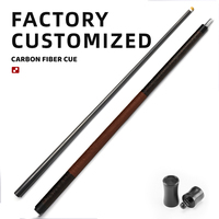 TAVON Queue de billard professionnelle en fibre de carbone, acier inoxydable, noir discret, revêtement en cuir texturé, queue de billard Pro OEM
