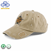Hoge Kwaliteit Katoen Gewassen Sport Baseball Caps Custom Geborduurd Logo Heren Lopende Platte Gorras Hoed Gewassen