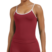 Tank Top Olahraga Wanita Model Eropa dan Amerika, Warna-warni, Tanpa Punggung, untuk Yoga, Fitness, dan Lari