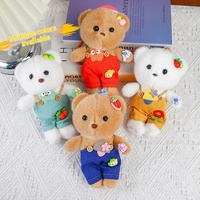 Porte-clés de sac en peluche unisexe, modèle ours mignon et adorable, en polyester et coton PP, inspiré des dessins animés, célèbre sur internet