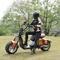 Citycoco Mini Moto Électrique à Pneus Larges de 10 Pouces 60V 1000W Vitesse 32km/h Scooter Modèle 701 avec Charge Maximale 200kg Citycoco