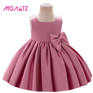 Nuovo Abito da Festa in Raso alla Moda per Bambine, Vestito Boutique Floreale in <span class=keywords><strong>Cotone</strong></span> e <span class=keywords><strong>Lino</strong></span> per Neonati, Fornitura ODM Prodotta in Cina - Product Image 3