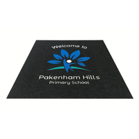 Tapis de porte modernes en jacquard avec logo personnalisé, lavables, avec dos antidérapant en PVC pour usage commercial et extérieur
