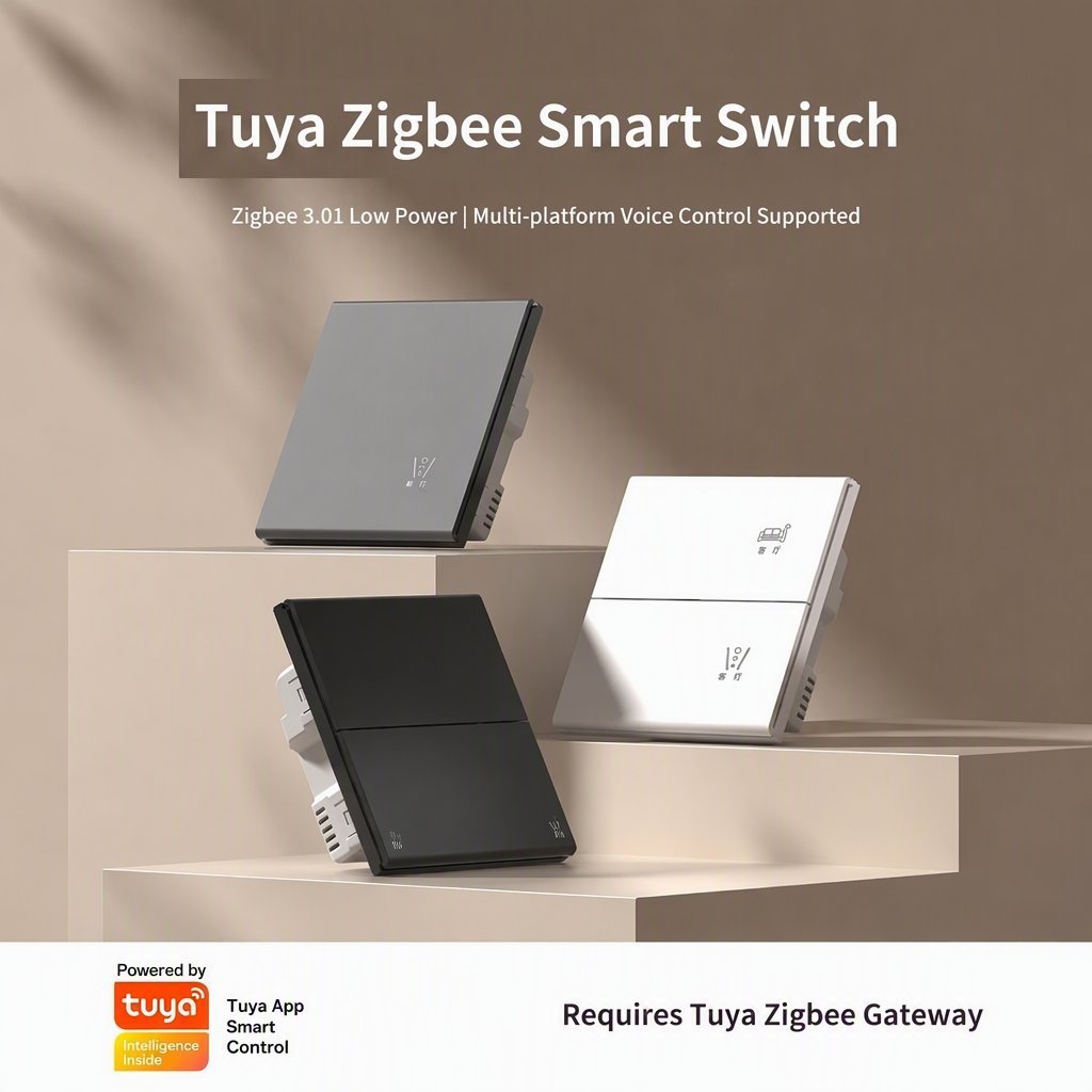 10A Zigbee Smart Switch IP66 Rated 240V with App Control Remote & Voice Control AG Matte Glass · image 2