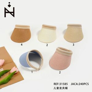 Clip per capelli per bambini, visiera in paglia, protezione solare per bambini 31585 - Product Image 2