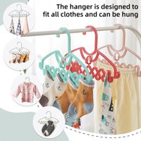 Cintre multifonctionnel pour bébé, cintre antidérapant pour vêtements de bébé, cintre en plastique empilable pour enfants, pour l'organisation du placard