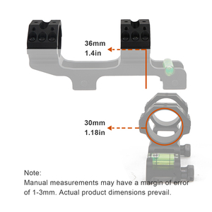 Support de lunette monobloc NOTT 30 mm, support optique en aluminium, hauteur centrale de 1,4 pouces, compatible avec Picatinny 20 mm pour optiques de chasse et de tir - Product Image 3