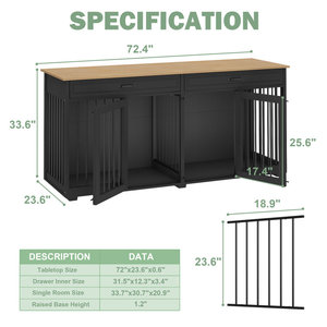 Jaula de Madera para Perros de Diseño Nuevo, Caja para Perros, Mueble para Dormir, Caseta Duradera para Mascotas, Casa Moderna para Cachorros - Product Image 5