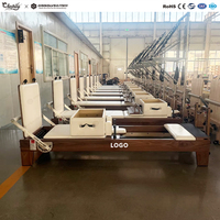 Máquina de Pilates Reformer de Madera de Nogal, Equipo Profesional de Gimnasio, Juego Completo, Cama de Estudio, Solución para Proyectos de Entrenamiento Físico, Venta al por Mayor