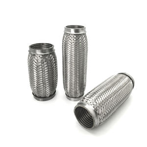 Tubo de escape Flexible Para Mofles con sistema de escape de coche de enclavamiento Universal/fuelle doblado trenzado doble SS304 - Product Image 1