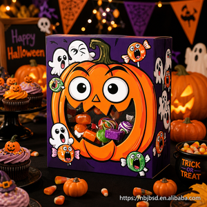 Caja <span class=keywords><strong>de</strong></span> Regalo Ecológica <span class=keywords><strong>de</strong></span> Cartón para Halloween con Diseño <span class=keywords><strong>de</strong></span> <span class=keywords><strong>Boca</strong></span> <span class=keywords><strong>de</strong></span> Calabaza y Ventana, Caja Portátil para Dulces, Chocolates y Regalos <span class=keywords><strong>de</strong></span> Panadería - Product Image 5